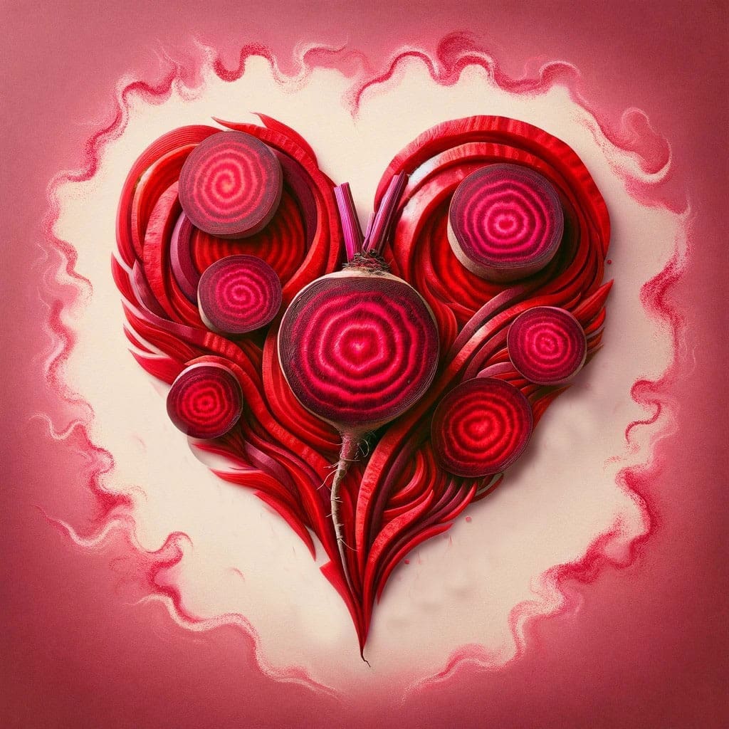 Heart made of beets